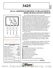 A3425EL datasheet pdf Allegro MicroSystems