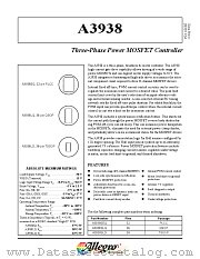 A3938 datasheet pdf Allegro MicroSystems