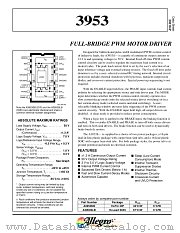A3953 datasheet pdf Allegro MicroSystems
