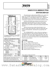 A3959SB datasheet pdf Allegro MicroSystems