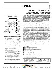 A3968SA datasheet pdf Allegro MicroSystems