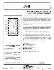 UCN5811 datasheet pdf Allegro MicroSystems