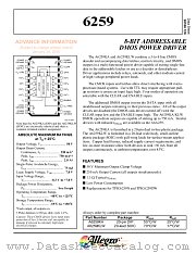 A6259KLW datasheet pdf Allegro MicroSystems