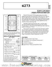 A6273KLW datasheet pdf Allegro MicroSystems
