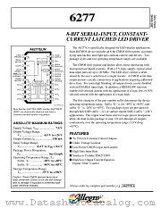 A6277SLW datasheet pdf Allegro MicroSystems