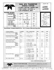 2N2453 datasheet pdf Amelco Semiconductor