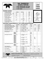 2N2603 datasheet pdf Amelco Semiconductor