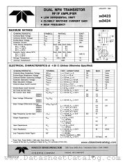 2N3423 datasheet pdf Amelco Semiconductor