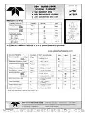 2N760A datasheet pdf Amelco Semiconductor