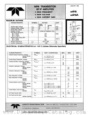 2N916 datasheet pdf Amelco Semiconductor