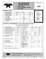 2N995 datasheet pdf Amelco Semiconductor