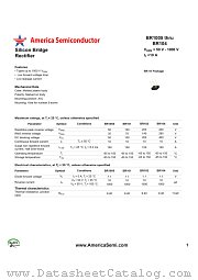BR104 datasheet pdf America Semiconductor