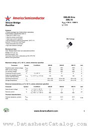 GBL06 datasheet pdf America Semiconductor