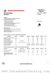 GBU10A datasheet pdf America Semiconductor