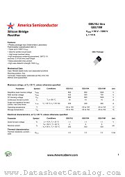 GBU10J datasheet pdf America Semiconductor