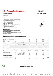 GBU6M datasheet pdf America Semiconductor