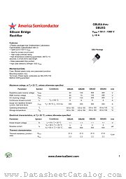 GBU8G datasheet pdf America Semiconductor