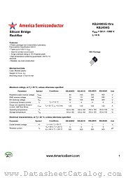 KBJ4005G datasheet pdf America Semiconductor