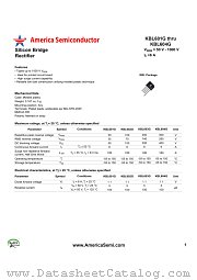 KBL601G datasheet pdf America Semiconductor