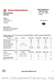 KBPC1510T/W datasheet pdf America Semiconductor