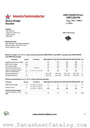 KBPC2504T/W datasheet pdf America Semiconductor