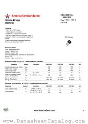 KBU1006 datasheet pdf America Semiconductor