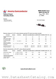 MBR12060CTR datasheet pdf America Semiconductor