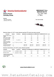 MBR30080CT datasheet pdf America Semiconductor