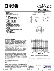 AD8033 datasheet pdf Analog Devices