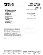 ADG751 datasheet pdf Analog Devices