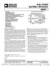 AD9763 datasheet pdf Analog Devices