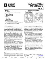 AD637 datasheet pdf Analog Devices