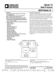 SST-MELODY-32 datasheet pdf Analog Devices