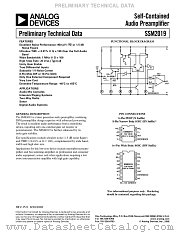 SSM2019 datasheet pdf Analog Devices