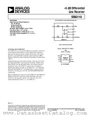 SSM2143 datasheet pdf Analog Devices