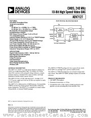 ADV7127 datasheet pdf Analog Devices
