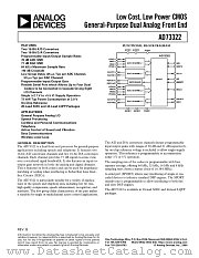 AD73322 datasheet pdf Analog Devices