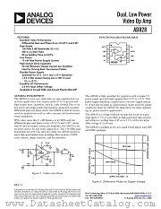 AD828 datasheet pdf Analog Devices
