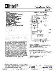 AD7873 datasheet pdf Analog Devices
