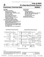 AD6652 datasheet pdf Analog Devices