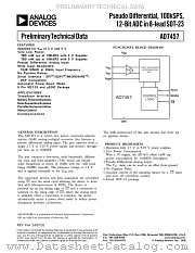 AD7457 datasheet pdf Analog Devices