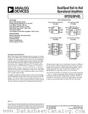 OP295 datasheet pdf Analog Devices