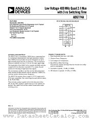 ADG774A datasheet pdf Analog Devices