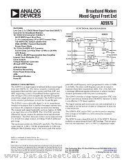 AD9876 datasheet pdf Analog Devices