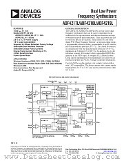 ADF4219L datasheet pdf Analog Devices