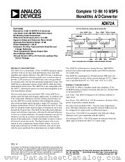 AD872A datasheet pdf Analog Devices
