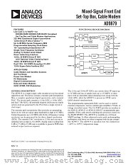 AD9879 datasheet pdf Analog Devices