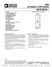 ADG701 datasheet pdf Analog Devices