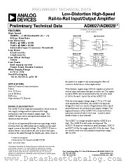 AD8027 datasheet pdf Analog Devices