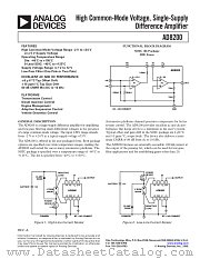 AD8200 datasheet pdf Analog Devices